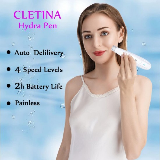CLETINA Hydra Pen 0.25 mm Professional Microneedling Pen Skin Care Tool Kit for Face & Body with 6 Cartridges ( 3pcs 12-Pin 0.25mm + 3pcs Round Nano 0.15mm) CLETINA Hydra Pen 0.25 mm Professional Microneedling Pen Skin Care Tool Kit for Face & Body with 6 Cartridges ( 3pcs 12-Pin 0.25mm + 3pcs Round Nano 0.15mm)